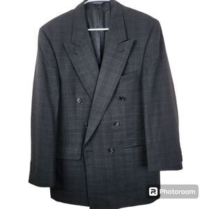 VTG Burberrys Mens 100% Wool Double Breasted Sport Coat Blazer Size 40